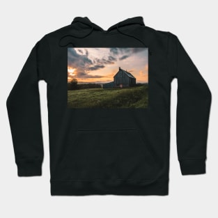 Barn and Sunset Serenade V5 Hoodie